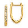 Lex & Lu 14k Yellow Gold Lab Grown Diamond SI1/SI2, G H I, Oval Hoop Earrings LAL659 - Lex & Lu