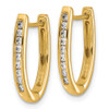 Lex & Lu 14k Yellow Gold Lab Grown Diamond SI1/SI2, G H I, Oval Hoop Earrings LAL659 - 2 - Lex & Lu