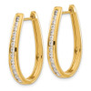 Lex & Lu 14k Yellow Gold Lab Grown Diamond SI1/SI2, G H I, Hoop Earrings LAL663 - 2 - Lex & Lu
