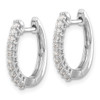 Lex & Lu 14k White Gold Lab Grown Diamond SI1/SI2, G H I, Hinged Hoop Earrings LAL668 - 2 - Lex & Lu