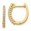 Lex & Lu 14k Yellow Gold Lab Grown Diamond SI1/SI2, G H I, Hinged Hoop Earrings LAL669 - Lex & Lu