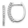 Lex & Lu 14k White Gold Lab Grown Diamond SI1/SI2, G H I, Hinged Hoop Earrings LAL670 - Lex & Lu