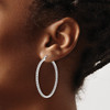 Lex & Lu 14k White Gold Lab Grown Diamond SI1/SI2, G H I, In/Out Hoop Earrings LAL682 - 3 - Lex & Lu