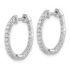 Lex & Lu 14k White Gold Polished Lab Grown Dia. SI1/SI2, G H I, Hoop Earrings LAL687 - 2 - Lex & Lu