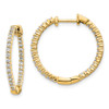 Lex & Lu 14k Yellow Gold Polished Lab Grown Dia. SI1/SI2, G H I, Hoop Earrings LAL691 - Lex & Lu