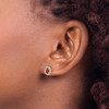 Lex & Lu 10k Yellow Gold Diamond & Ruby Earrings LAL715 - 3 - Lex & Lu