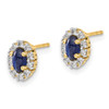 Lex & Lu 10k Yellow Gold Diamond & Sapphire Earrings LAL719 - 2 - Lex & Lu