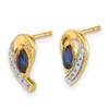 Lex & Lu 10k Yellow Gold Diamond & Sapphire Earrings LAL727 - 2 - Lex & Lu