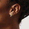 Lex & Lu 10k Yellow Gold Diamond & Sapphire Earrings LAL727 - 3 - Lex & Lu
