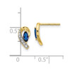 Lex & Lu 10k Yellow Gold Diamond & Sapphire Earrings LAL727 - 4 - Lex & Lu