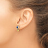 Lex & Lu 10k Yellow Gold Diamond & Sapphire Earrings LAL729 - 3 - Lex & Lu
