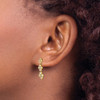 Lex & Lu 14k Yellow Gold True Origin Lab Grown Dia VS/SI, D E F, Dangle Earrings LAL753 - 3 - Lex & Lu
