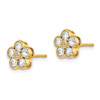 Lex & Lu 14k Yellow Gold True Origin Lab Grown Dia VS/SI, D E F, Floral Earrings LAL761 - 2 - Lex & Lu