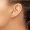 Lex & Lu 14k Yellow Gold True Origin Lab Grown Dia. VS/SI, D E F, Bloom Earrings LAL763 - 3 - Lex & Lu