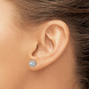 Lex & Lu 14k White Gold Lab Grown Diamond SI1/SI2, G H I, Round Halo Earrings LAL772 - 3 - Lex & Lu