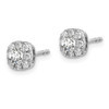 Lex & Lu 14k White Gold Lab Grown Diamond SI1/SI2, G H I, Cushion Halo Earrings LAL774 - 2 - Lex & Lu