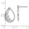 Lex & Lu 14k White Gold Polished Teardrop Post Earrings - 4 - Lex & Lu