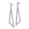 Lex & Lu 14k White Gold Diamond Triangle Post Earrings - 2 - Lex & Lu