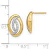 Lex & Lu 14k Yellow Gold Polished Diamond Oval Post Earrings - 4 - Lex & Lu