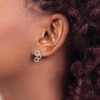 Lex & Lu 14k Rose Gold Diamond Circles Post Earrings - 3 - Lex & Lu
