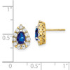Lex & Lu 14k Yellow Gold Sapphire and Diamond Earrings LAL842 - 4 - Lex & Lu