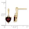 Lex & Lu 10k Yellow Gold Garnet and Diamond Earrings LAL855 - 4 - Lex & Lu