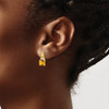 Lex & Lu 10k Yellow Gold Citrine and Diamond Earrings LAL864 - 3 - Lex & Lu