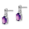 Lex & Lu 14k White Gold Amethyst and Diamond Earrings LAL872 - 2 - Lex & Lu