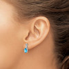 Lex & Lu 14k White Gold Blue Topaz and Diamond Earrings LAL873 - 3 - Lex & Lu