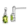 Lex & Lu 14k White Gold Peridot and Diamond Earrings LAL876 - Lex & Lu