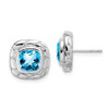 Lex & Lu Sterling Silver Blue Topaz Earrings - Lex & Lu