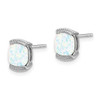 Lex & Lu 14k White Gold Created Opal Earrings - 2 - Lex & Lu