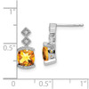 Lex & Lu 14k White Gold Citrine and Diamond Earrings LAL900 - 4 - Lex & Lu