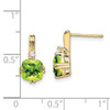 Lex & Lu 10k Yellow Gold Peridot and Diamond Earrings LAL925 - 4 - Lex & Lu