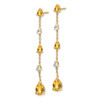 Lex & Lu 14k Yellow Gold Citrine and White Topaz Earrings - 2 - Lex & Lu