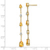 Lex & Lu 14k Yellow Gold Citrine and White Topaz Earrings - 4 - Lex & Lu