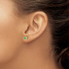 Lex & Lu 10k Yellow Gold Emerald and Diamond Earrings - 3 - Lex & Lu