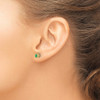 Lex & Lu 14k Yellow Gold Emerald and Diamond Earrings LAL990 - 3 - Lex & Lu