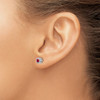 Lex & Lu 14k White Gold Ruby and Diamond Earrings LAL1001 - 3 - Lex & Lu