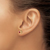 Lex & Lu 14k Yellow Gold Ruby and Diamond Earrings LAL1002 - 3 - Lex & Lu