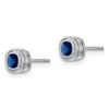 Lex & Lu 10k White Gold Sapphire and Diamond Earrings - 2 - Lex & Lu