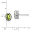 Lex & Lu 14k White Gold Oval Peridot and Diamond Earrings - 4 - Lex & Lu