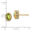 Lex & Lu 14k Yellow Gold Oval Peridot and Diamond Earrings - 4 - Lex & Lu