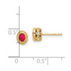 Lex & Lu 14k Yellow Gold Ruby and Diamond Earrings LAL1020 - 4 - Lex & Lu