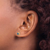Lex & Lu 14k Yellow Gold Sapphire and Diamond Earrings LAL1022 - 3 - Lex & Lu
