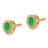 Lex & Lu 14k Yellow Gold Emerald and Diamond Earrings LAL1030 - 2 - Lex & Lu