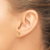 Lex & Lu 14k White Gold Heart Citrine Earrings LAL1074 - 3 - Lex & Lu