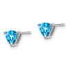 Lex & Lu 14k White Gold Trillion Blue Topaz Earrings - 2 - Lex & Lu