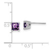 Lex & Lu 14k White Gold Square Amethyst Earrings - 4 - Lex & Lu