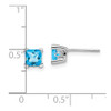 Lex & Lu 14k White Gold Square Blue Topaz Earrings - 4 - Lex & Lu